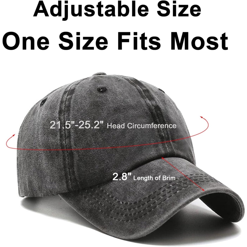 PFFY 2 Packs Vintage Washed Distressed Baseball Cap Golf Dad Hat for Men Women - Image 5